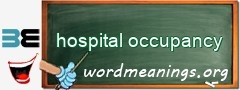 WordMeaning blackboard for hospital occupancy